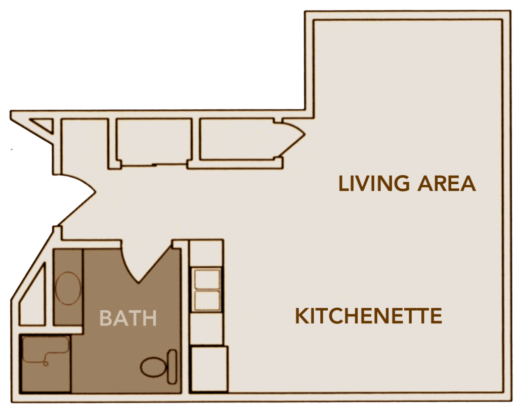 independent living apartment floor plan studio