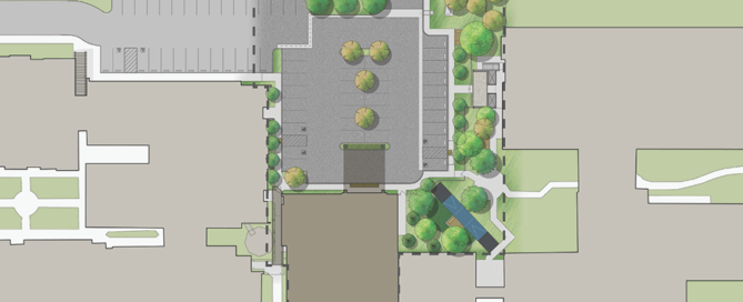 architectural mockup of new site plan