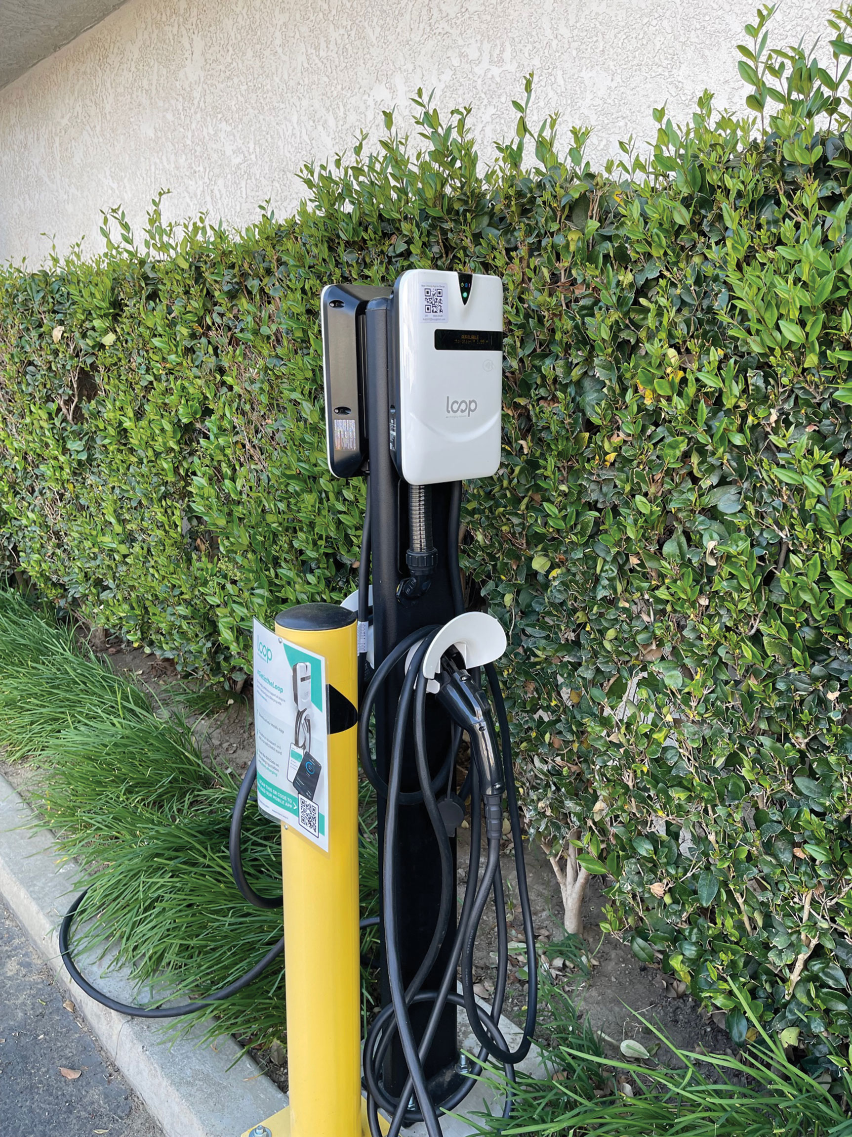 EV charging station outdoors